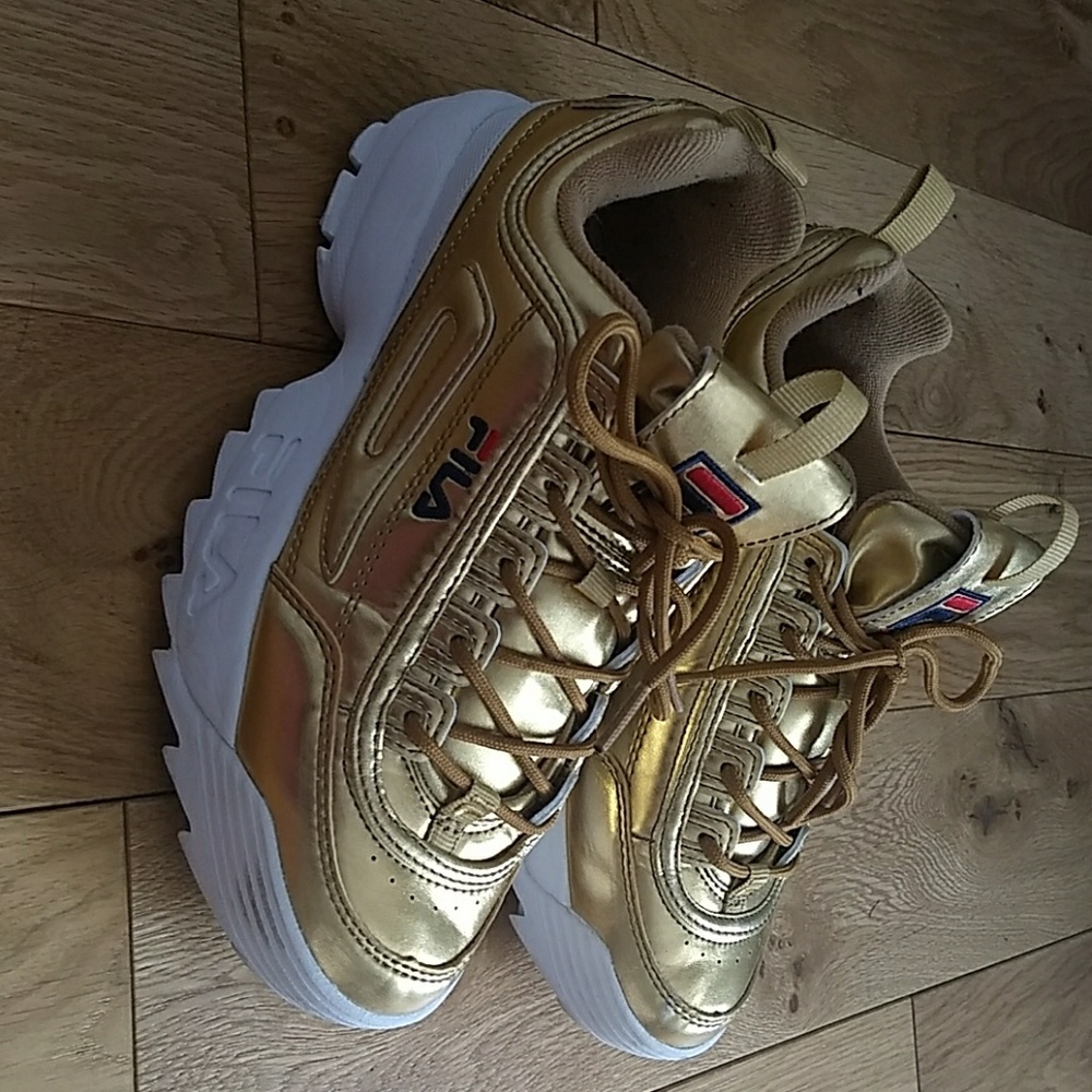 Fila gold shoes
